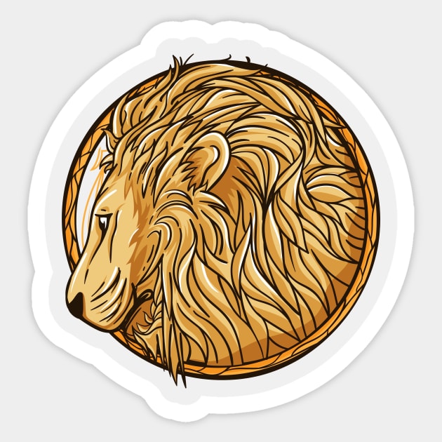 leo zodiac illustration Sticker by flasix